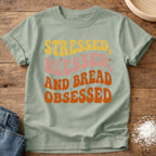 Stressed Blessed Bread Obsessed Retro Shirt