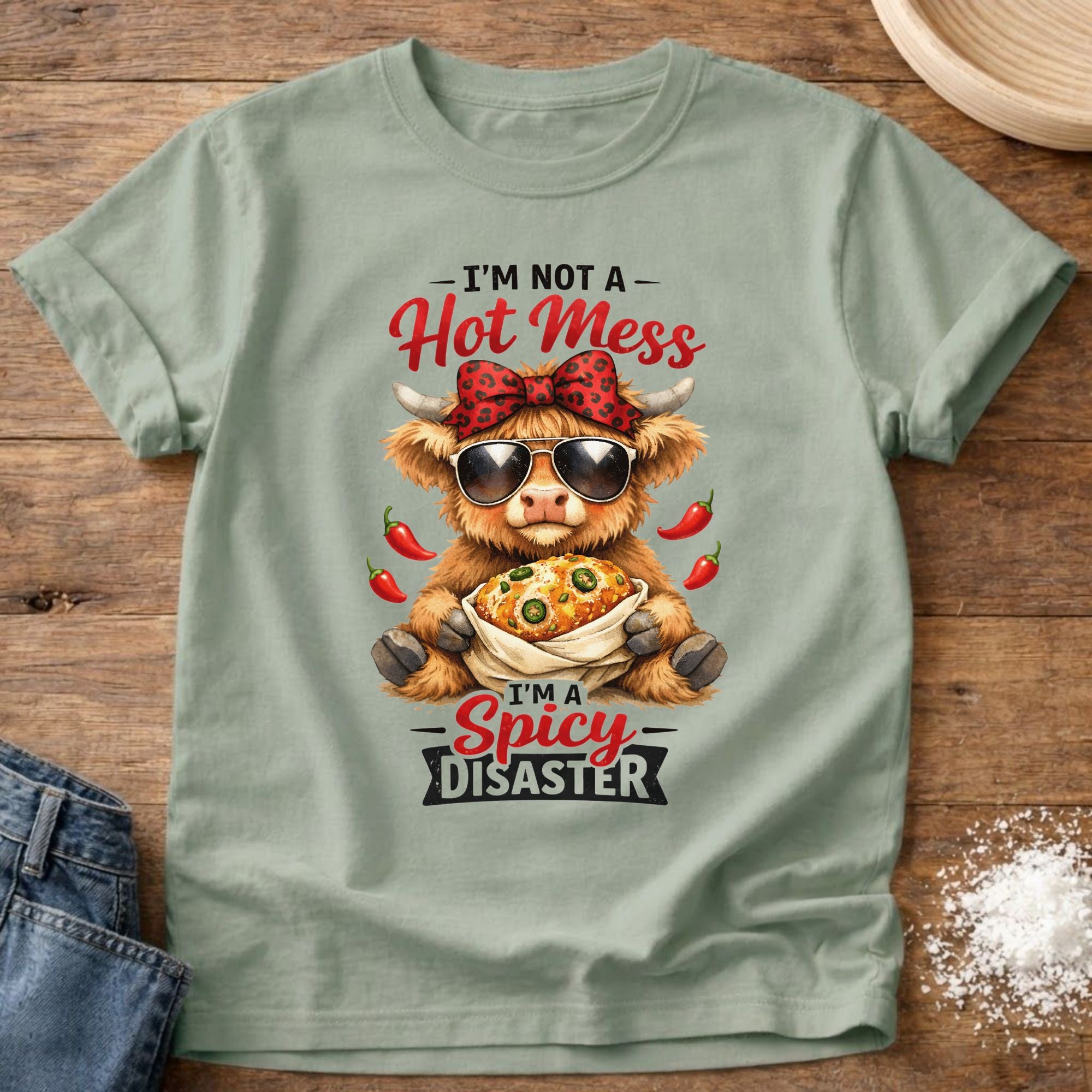 Spicy Disaster Highland Cow T-Shirt