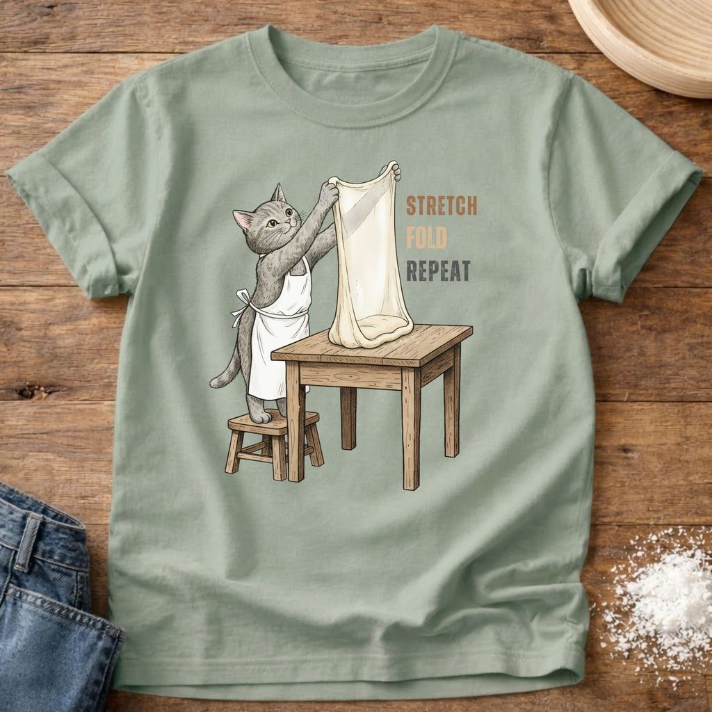 Stretch Fold Repeat Cat Shirt