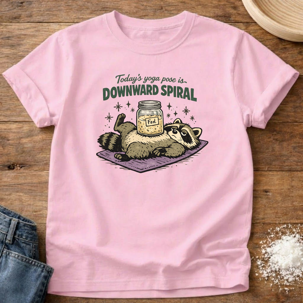 Downward Spiral Raccoon T-Shirt