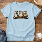 Raccoon Sourdough Trio T-Shirt - Faux Yarn 3D Illusion Graphic