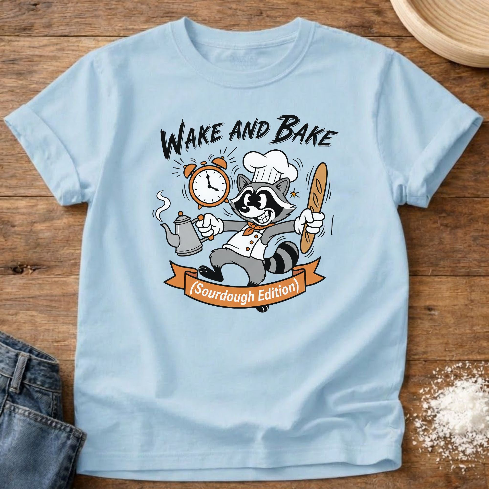 Wake and Bake Raccoon Shirt