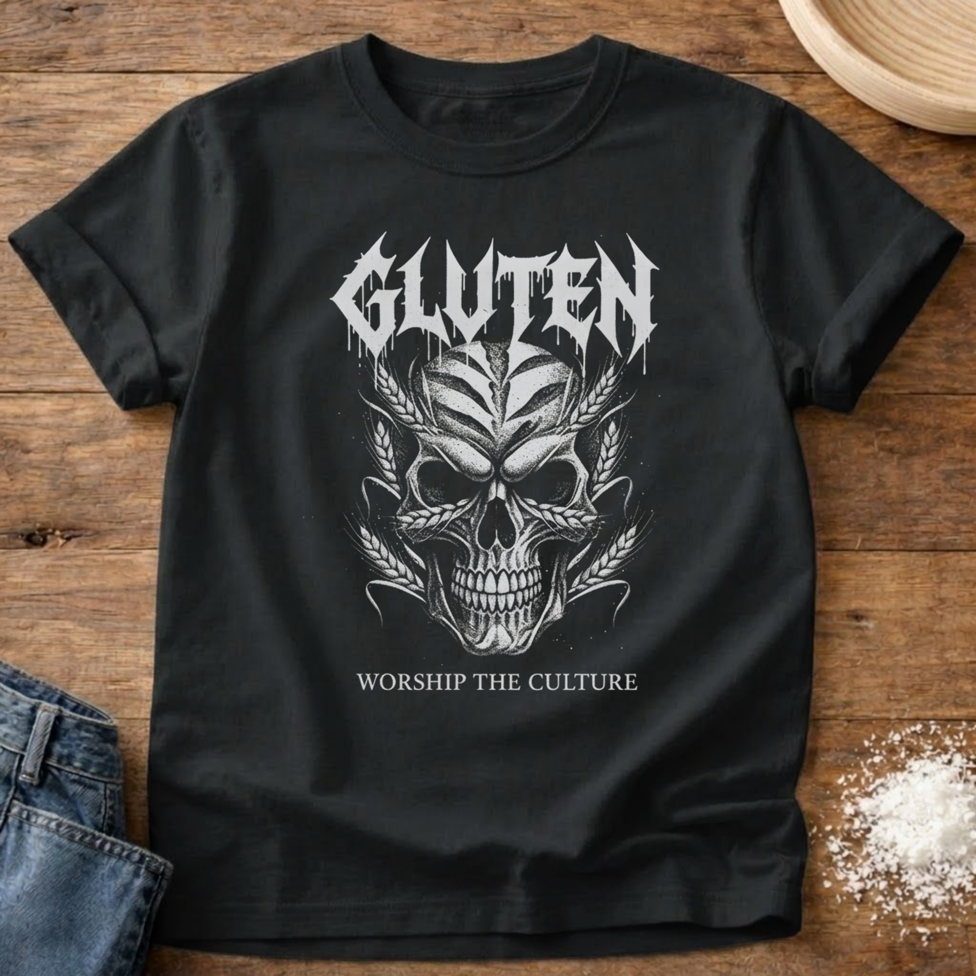 Gluten Skull T-Shirt