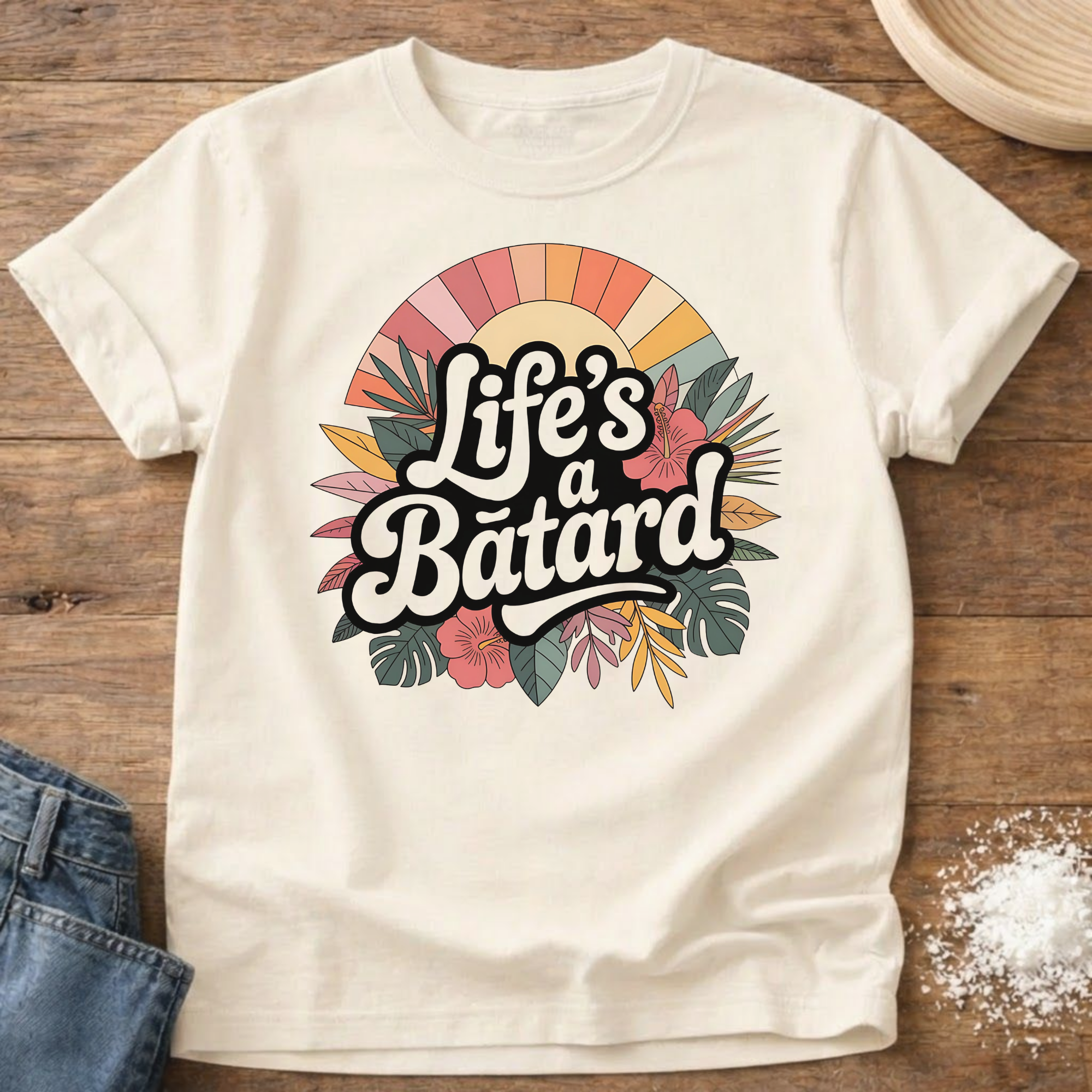 Life’s A Batard Retro Sunset Shirt
