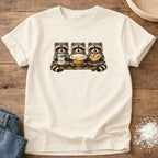 Raccoon Sourdough Trio T-Shirt - Faux Yarn 3D Illusion Graphic