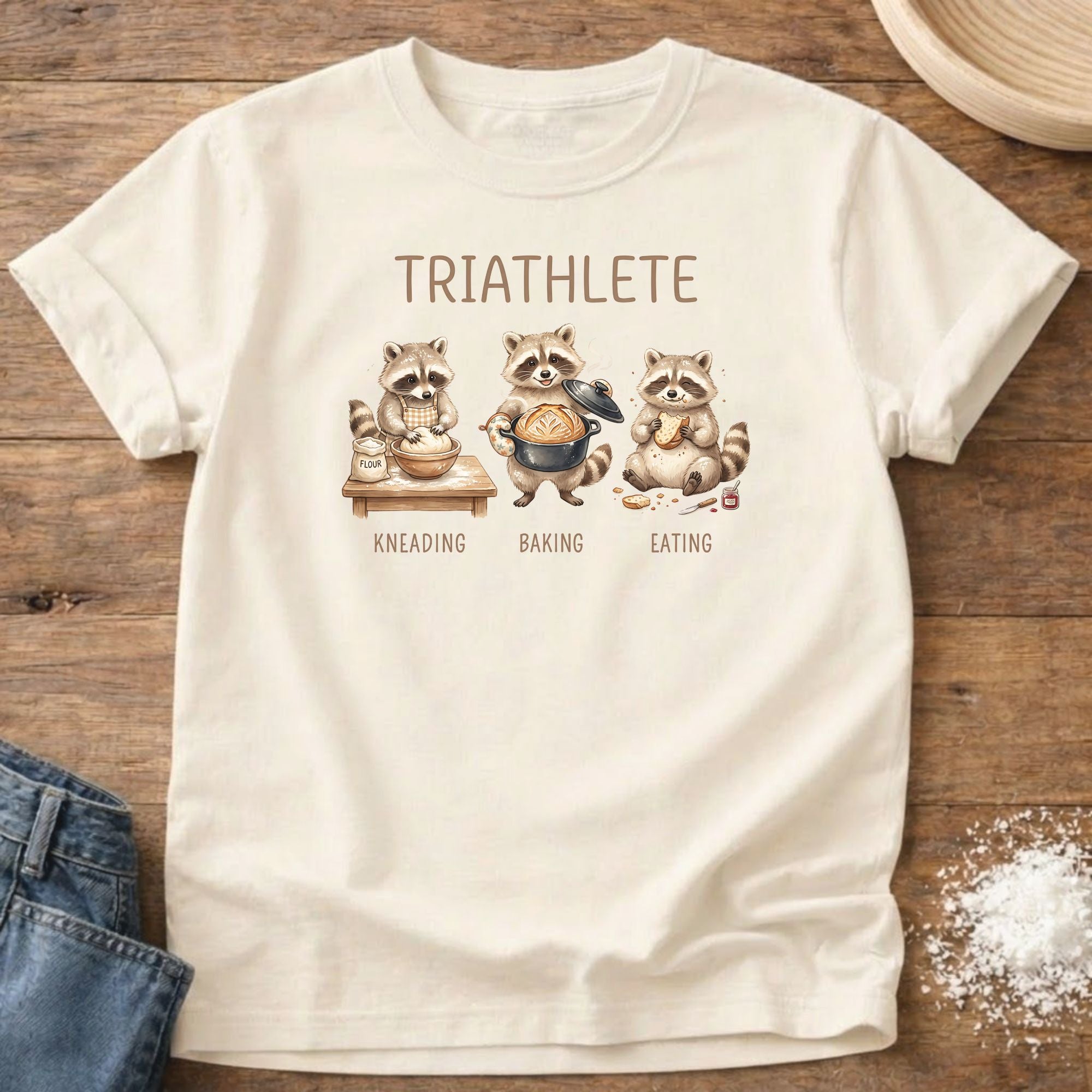 Raccoon Sourdough Triathlete Shirt