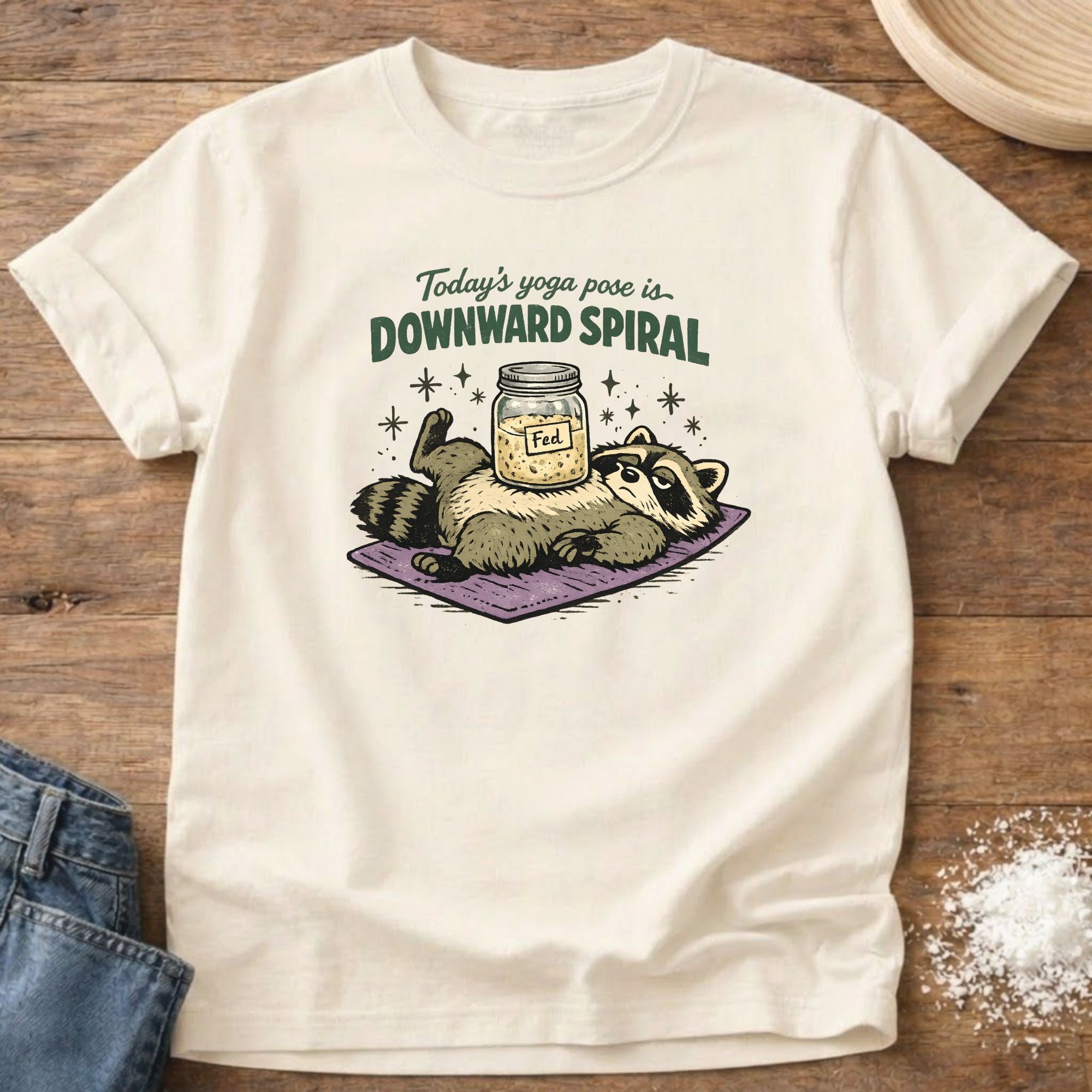 Downward Spiral Raccoon T-Shirt