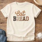 Eat Bread T-Shirt - Faux Embroidery 3D Illusion Graphic
