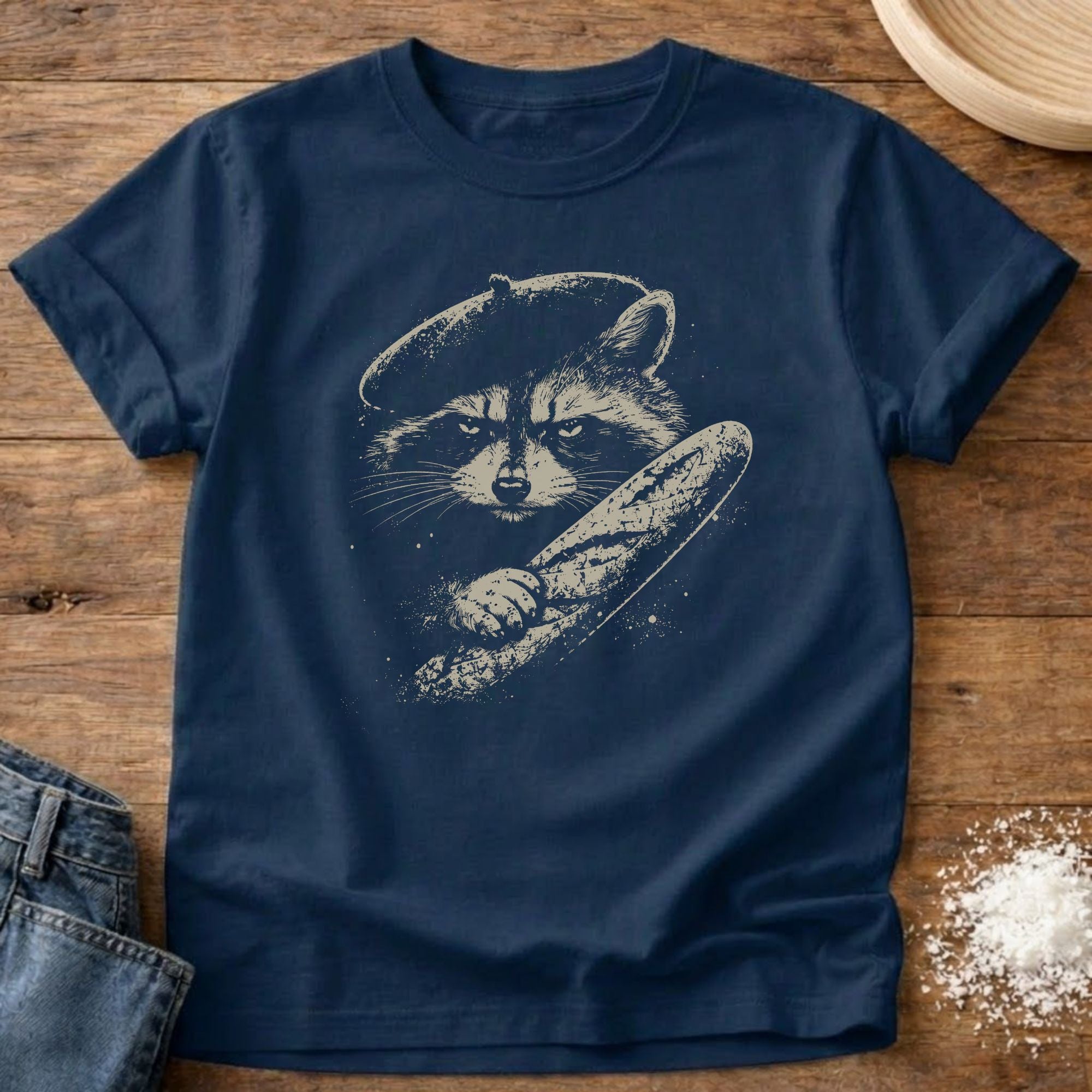 French Raccoon  Baguette T-Shirt