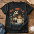 Personalized Named Starter sourdough graphic on a Black Comfort Colors t-shirt