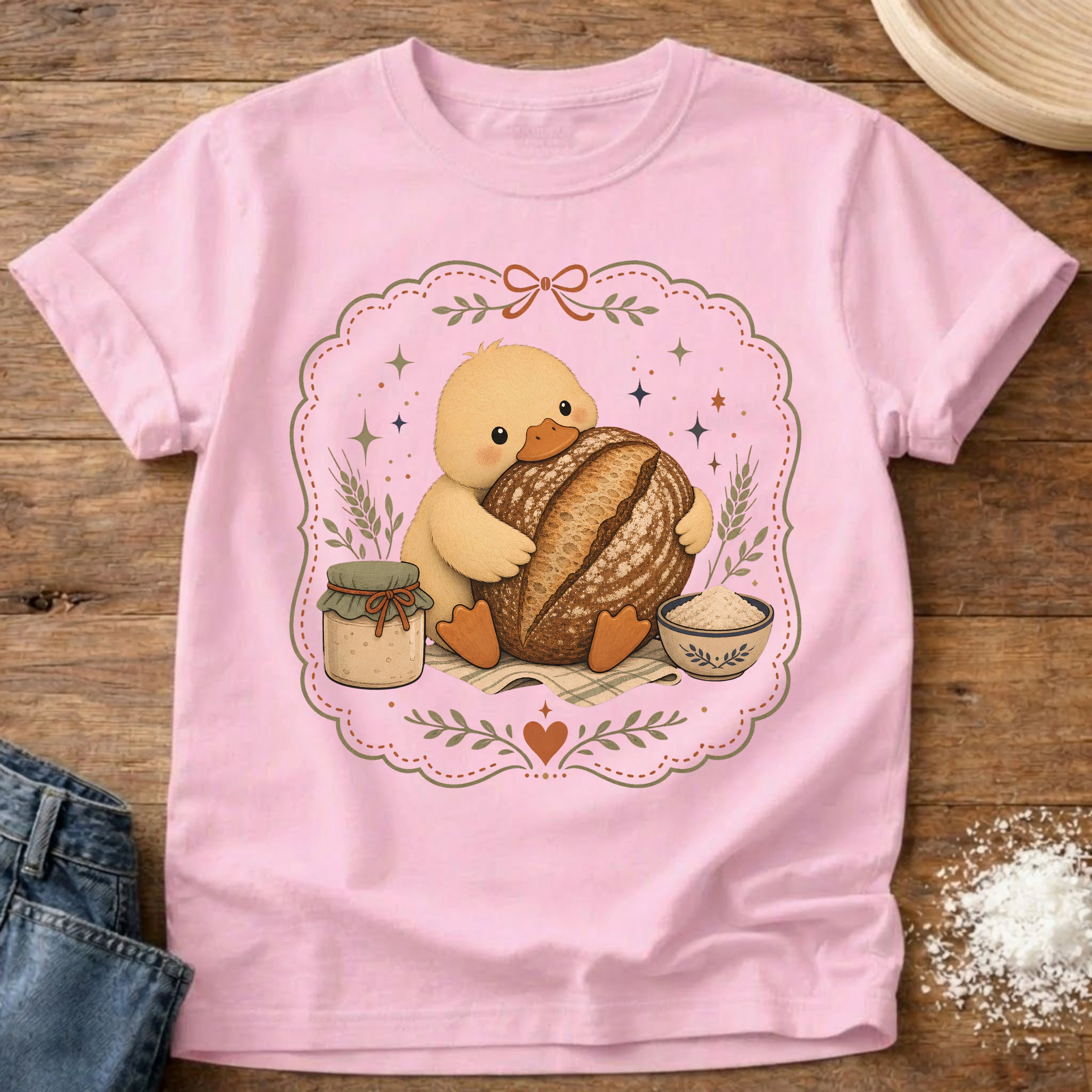 Knead More Fun Adorable Duckling with Boule t-shirt in Blossom