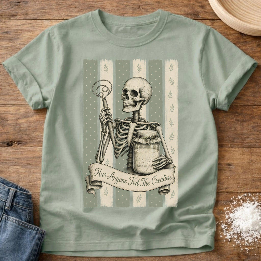 Knead More Fun Anyone Fed the Creature t-shirt in Bay