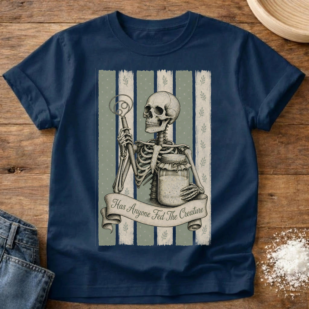 Knead More Fun Anyone Fed the Creature t-shirt in Navy