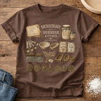 Knead More Fun Archaeology of a Sourdough Kitchen sourdough t-shirt in Espresso