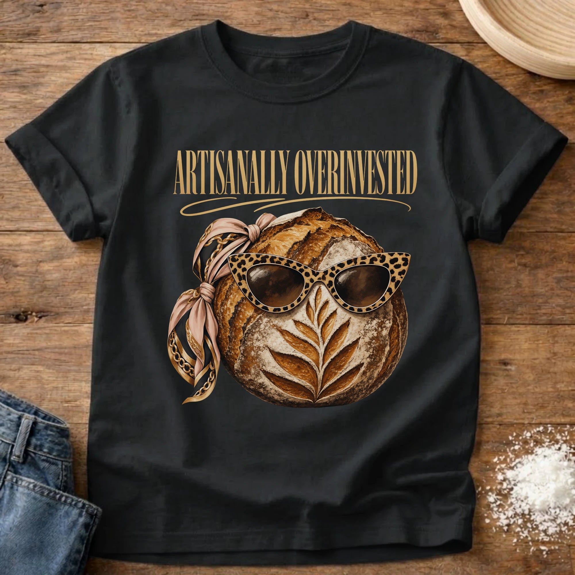 Artisianally Overinvested Sourdough T-Shirt Black