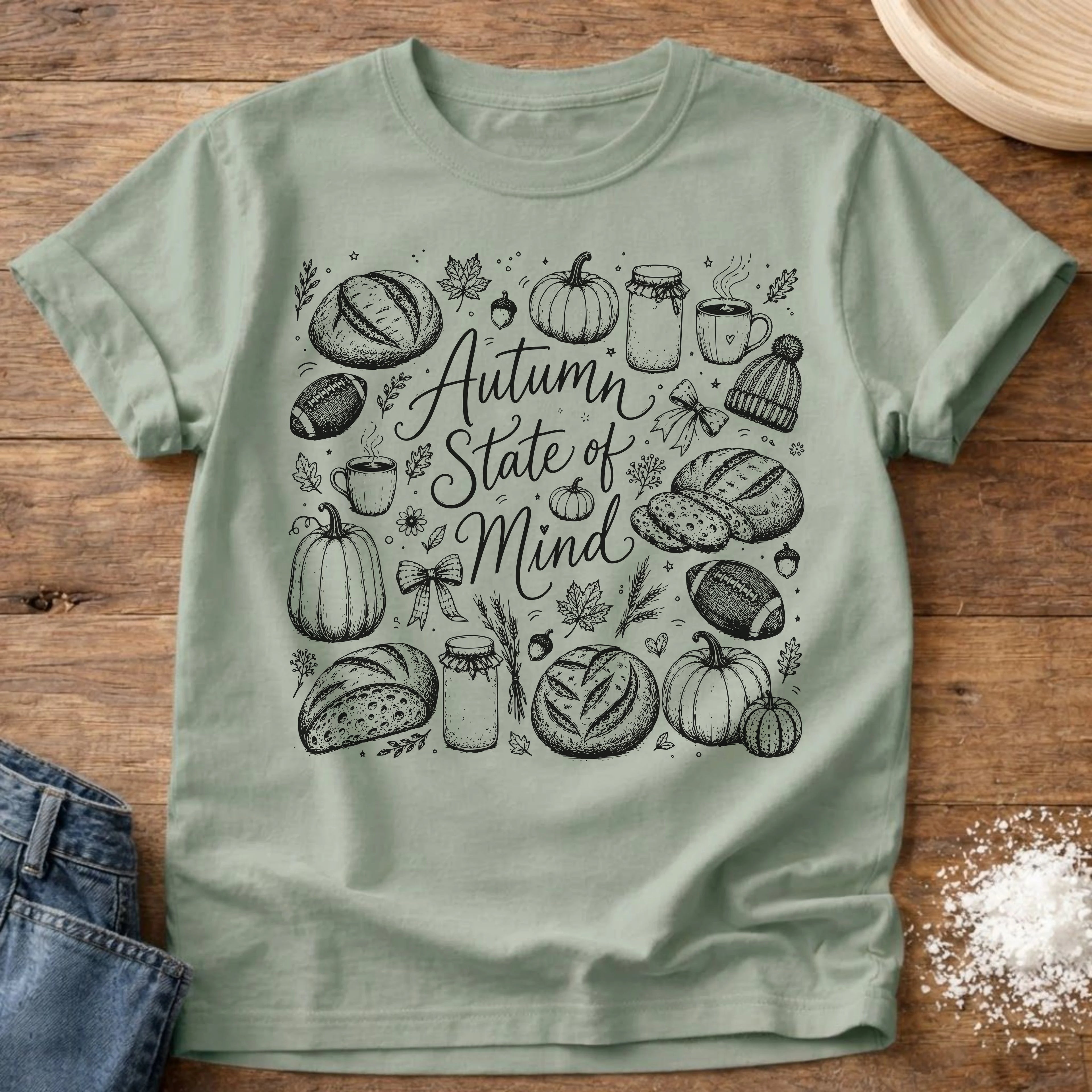 Autumn State of Mind Sourdough T-Shirt Bay
