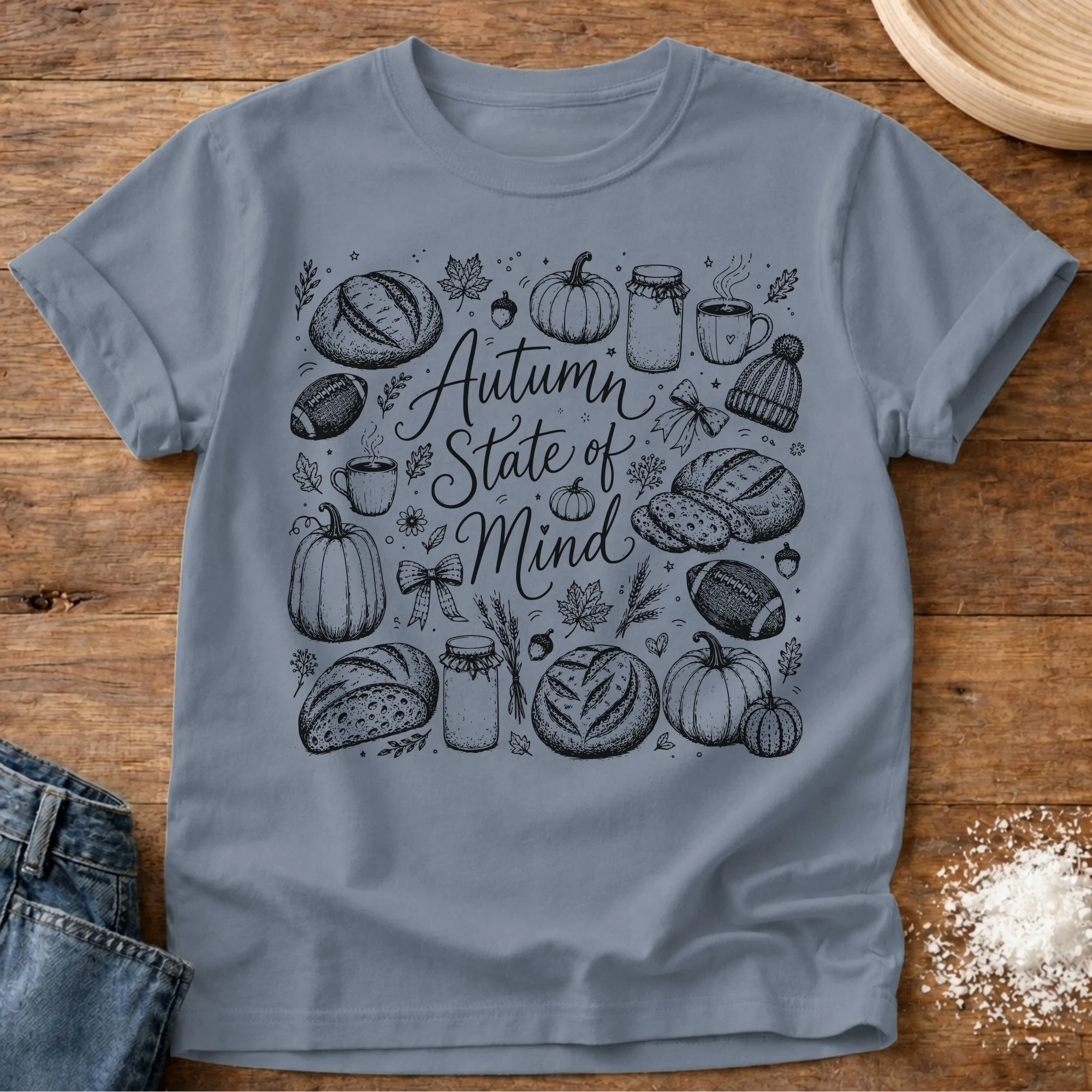 Autumn State of Mind Sourdough T-Shirt Blue Jean