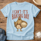 Knead More Fun Baking Day Homebody Hen sourdough t-shirt in Chambray