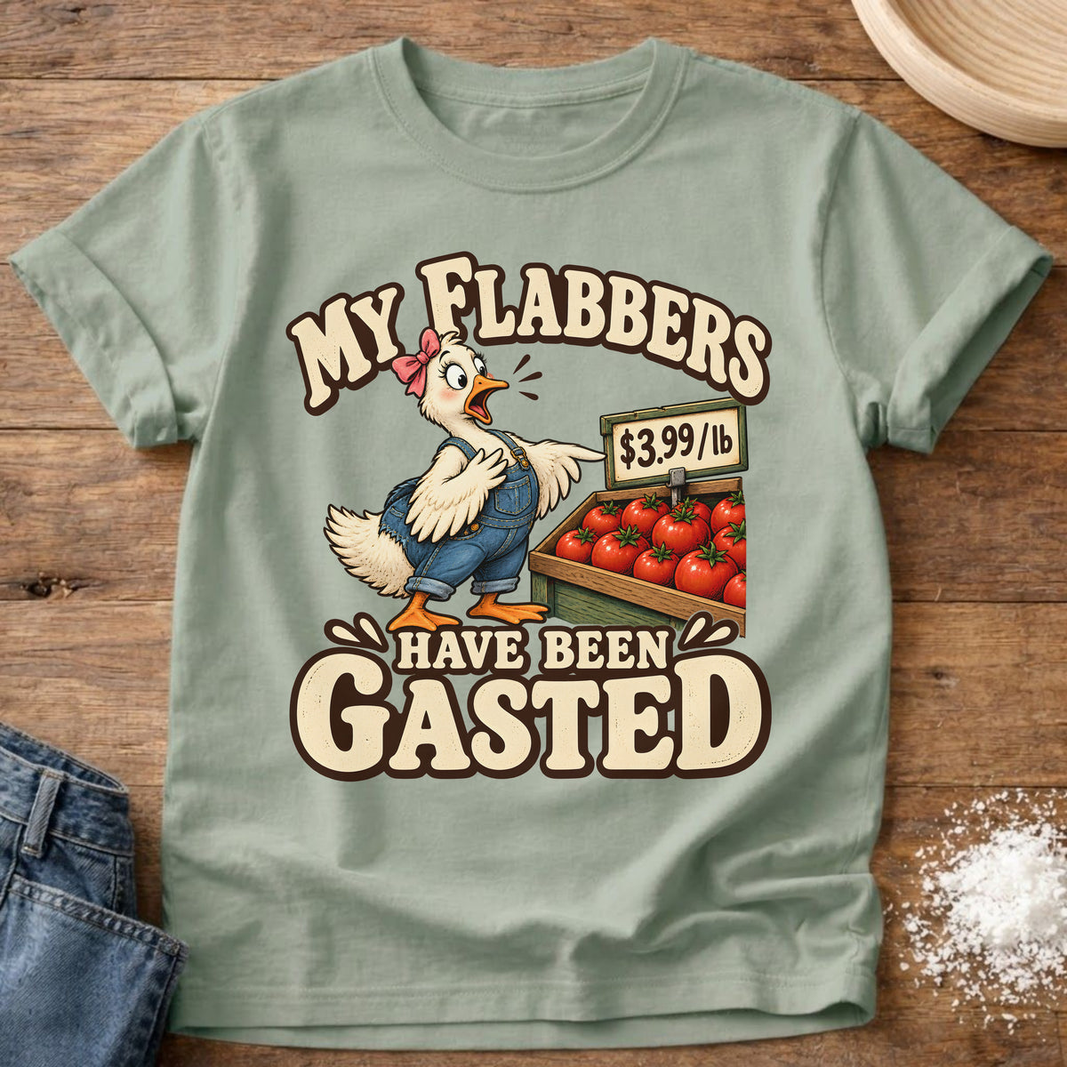 Knead More Fun Flabbergasted t-shirt in Bay