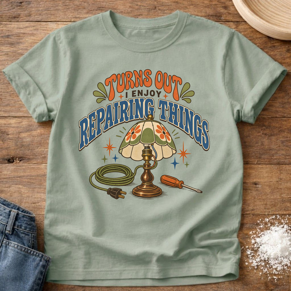 Knead More Fun Enjoy Repairing t-shirt in Bay