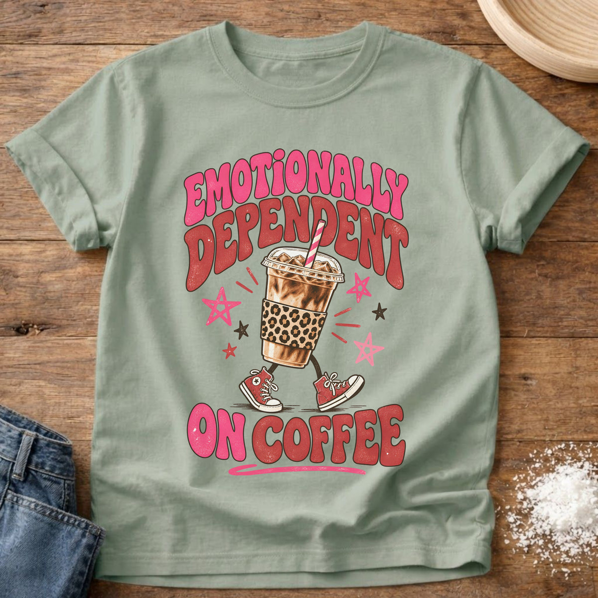Knead More Fun Coffee Dependent t-shirt in Bay