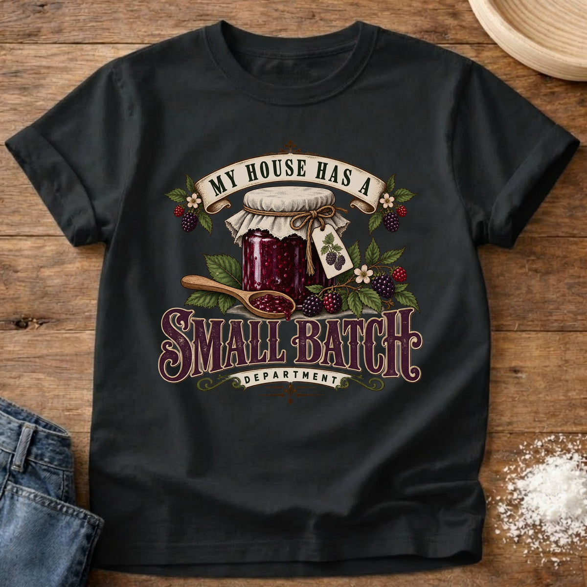 Knead More Fun Small Batch t-shirt in Black