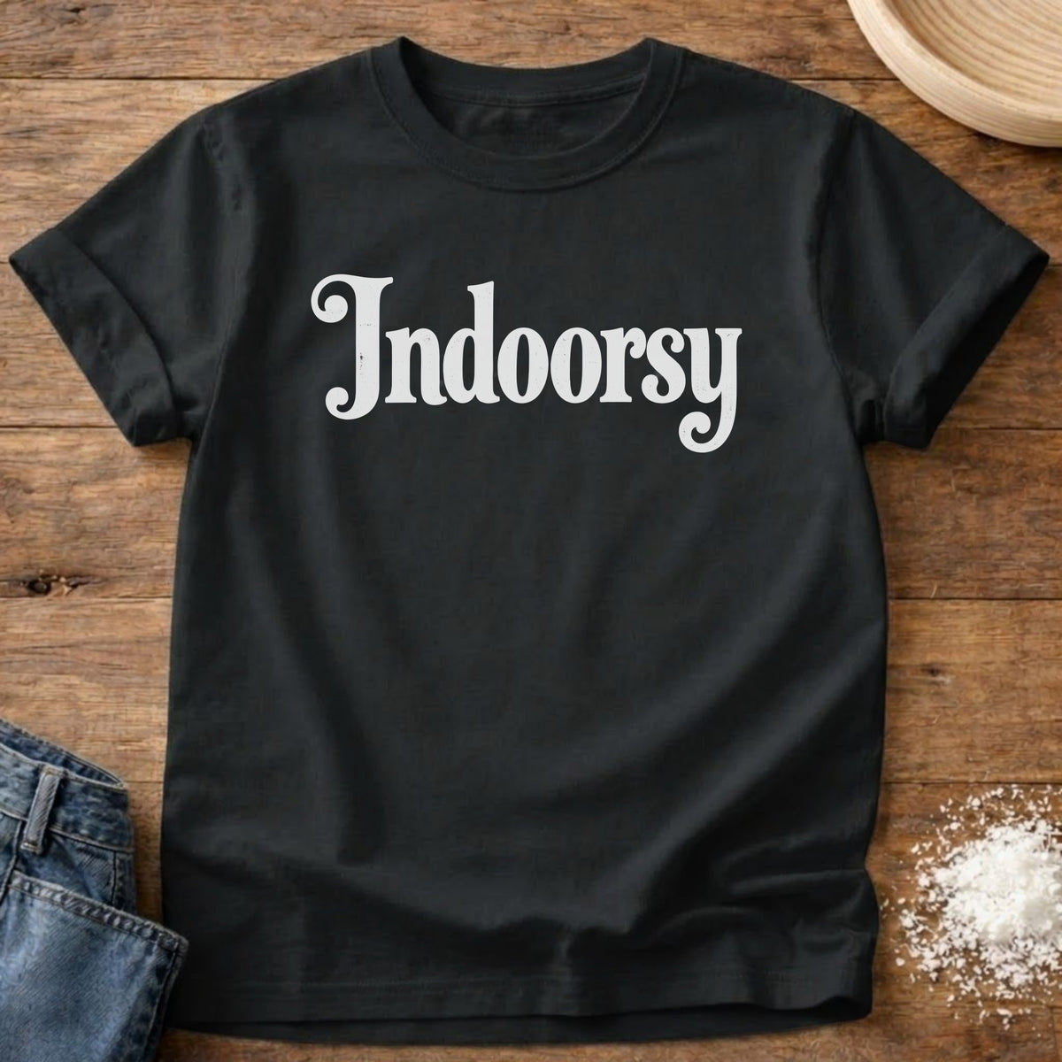 Knead More Fun Indoorsy graphic t-shirt in Black