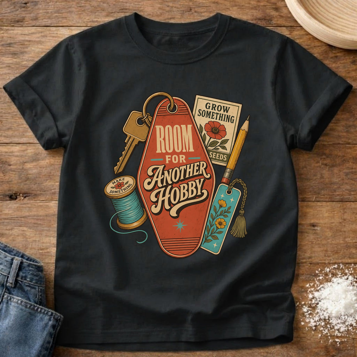 Knead More Fun Another Hobby graphic t-shirt in Black