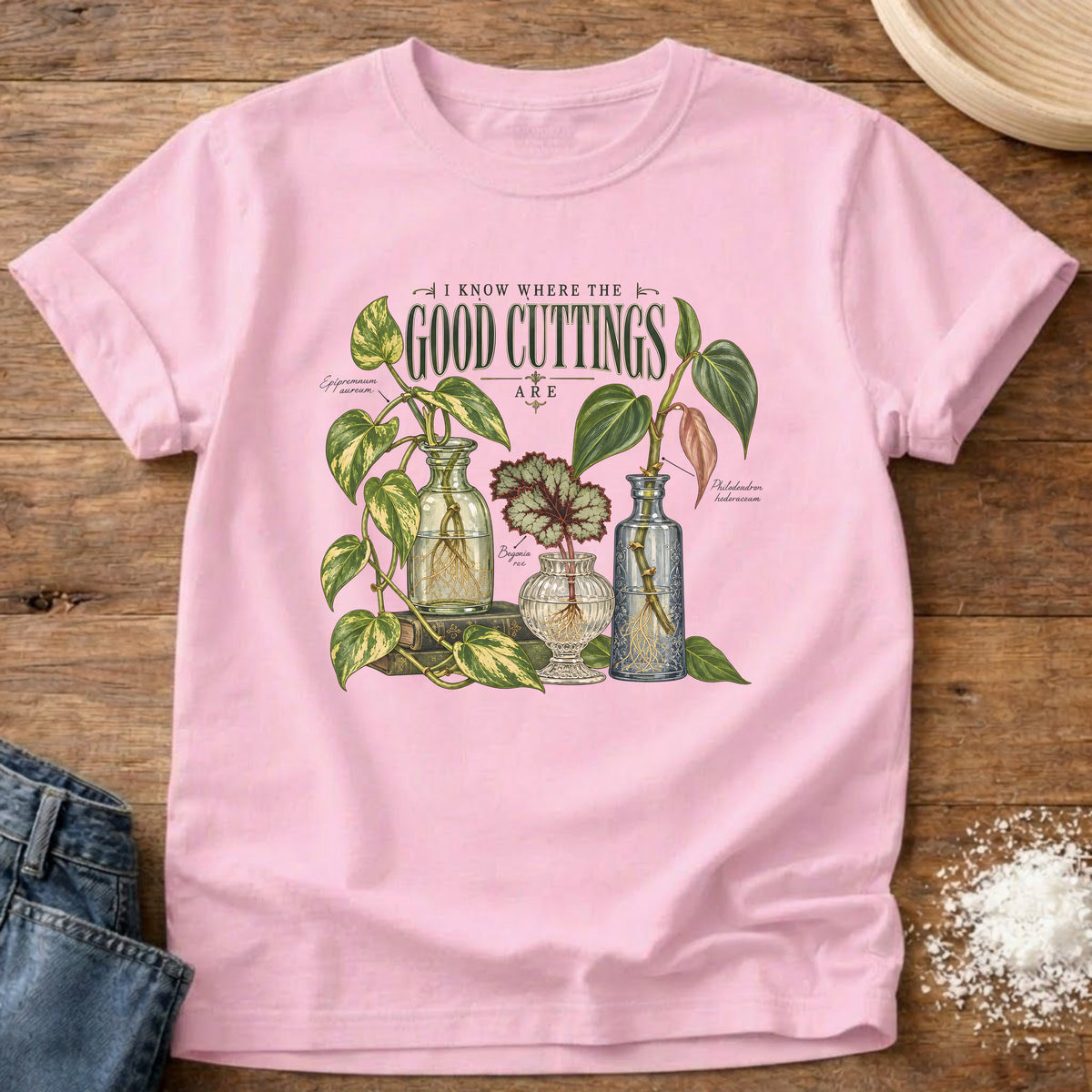 Knead More Fun Good Cuttings graphic t-shirt in Blossom
