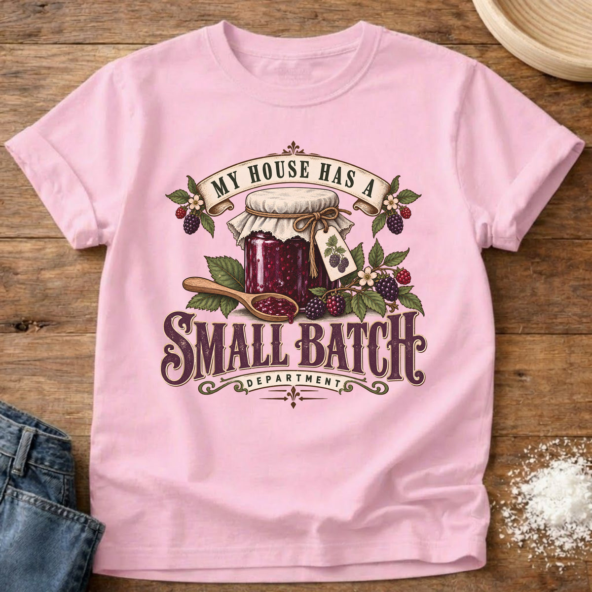 Knead More Fun Small Batch t-shirt in Blossom