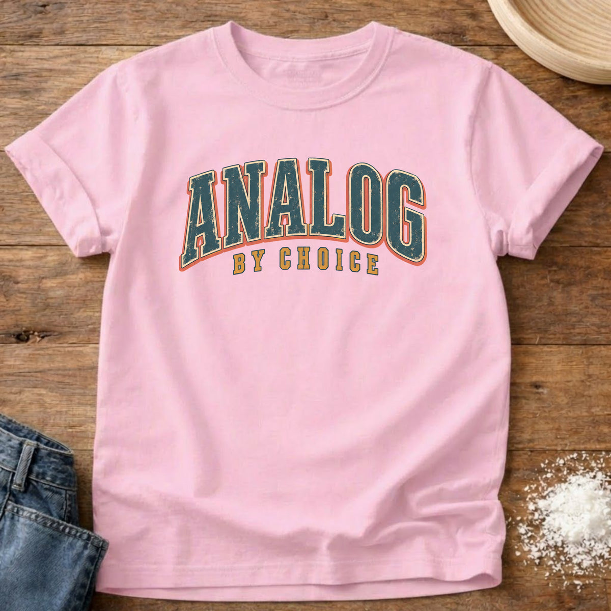 Knead More Fun Analog By Choice graphic t-shirt in Blossom