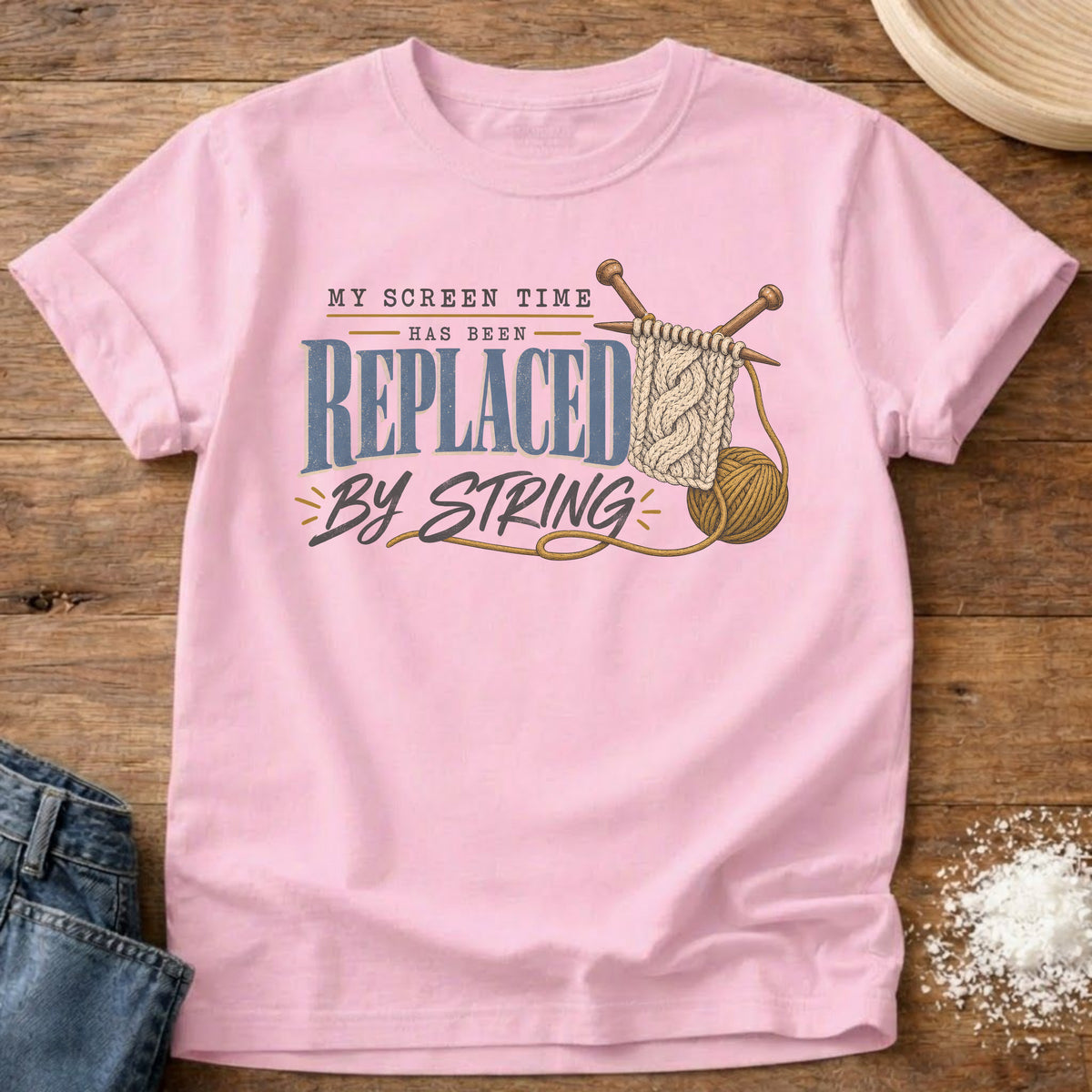 Knead More Fun String t-shirt in Blossom