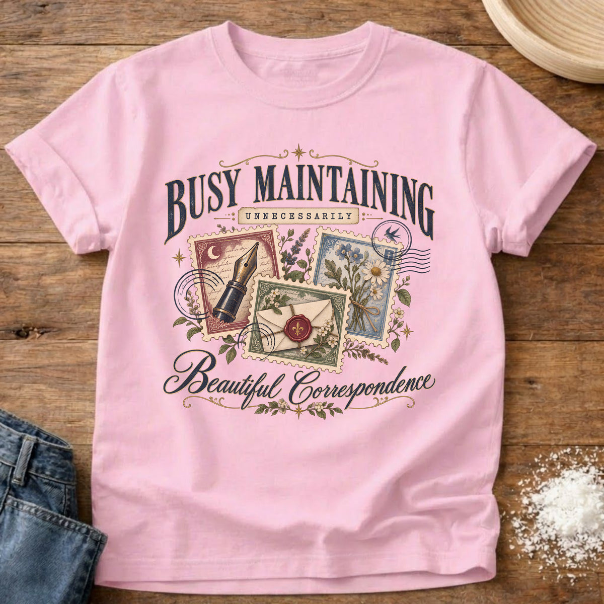 Knead More Fun Beautiful Correspondence t-shirt in Blossom