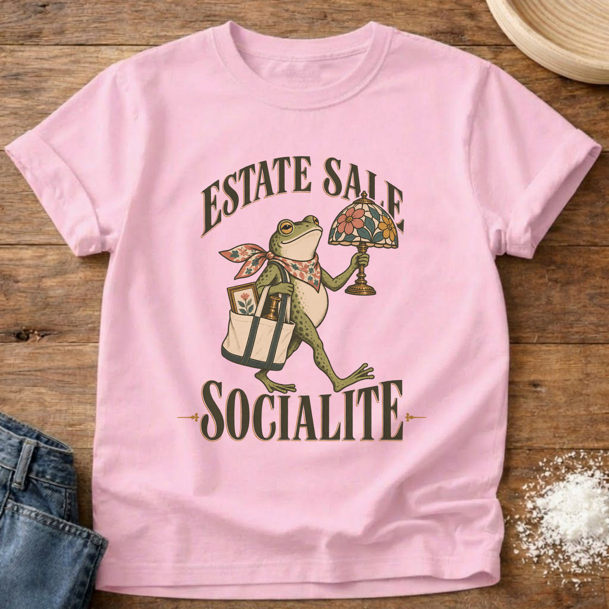 Knead More Fun Estate Sale Socialite graphic t-shirt in Blossom