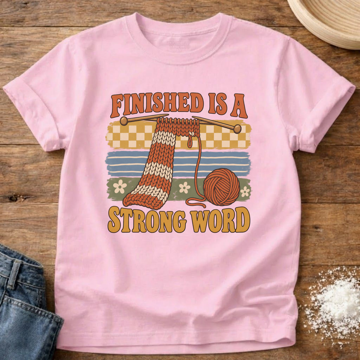 Knead More Fun Strong Word graphic t-shirt in Blossom