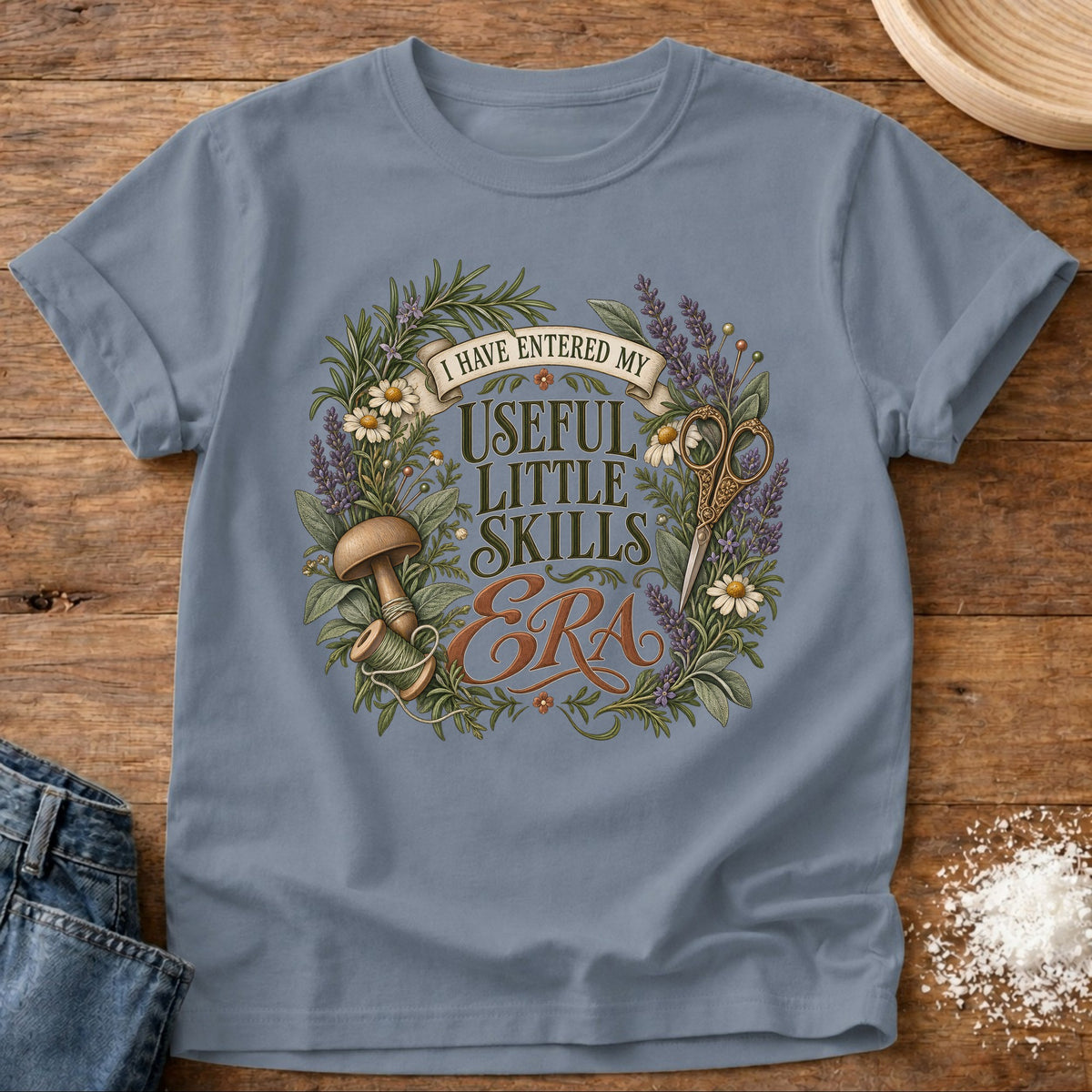 Knead More Fun Useful Little Skills t-shirt in Blue Jean