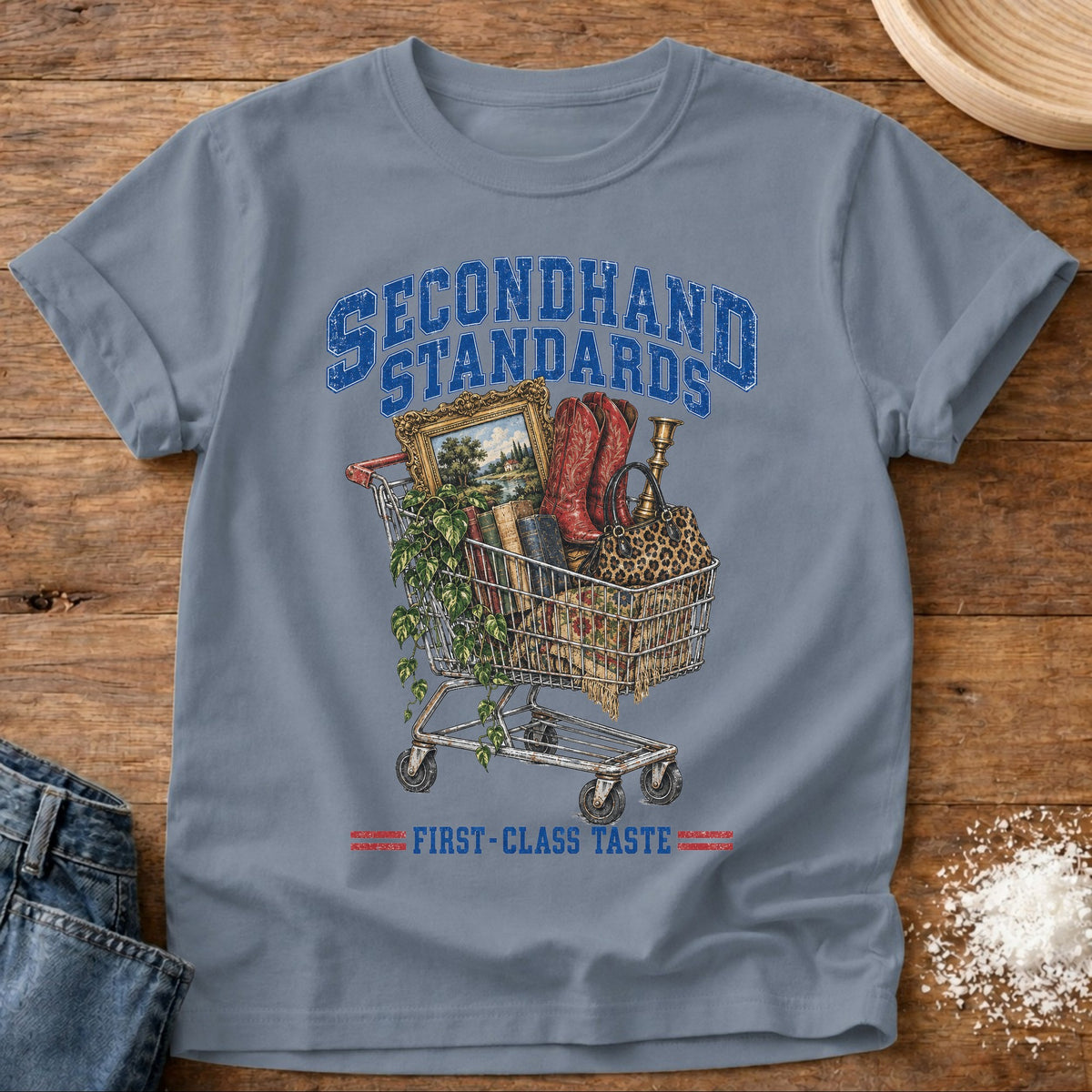 Knead More Fun Secondhand Standards t-shirt in Blue Jean