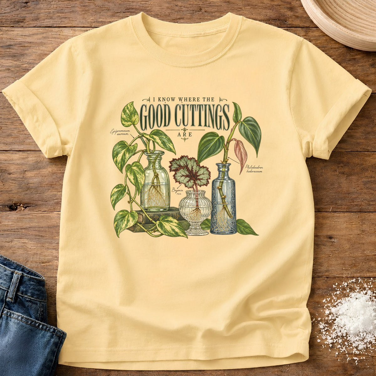 Knead More Fun Good Cuttings graphic t-shirt in Butter