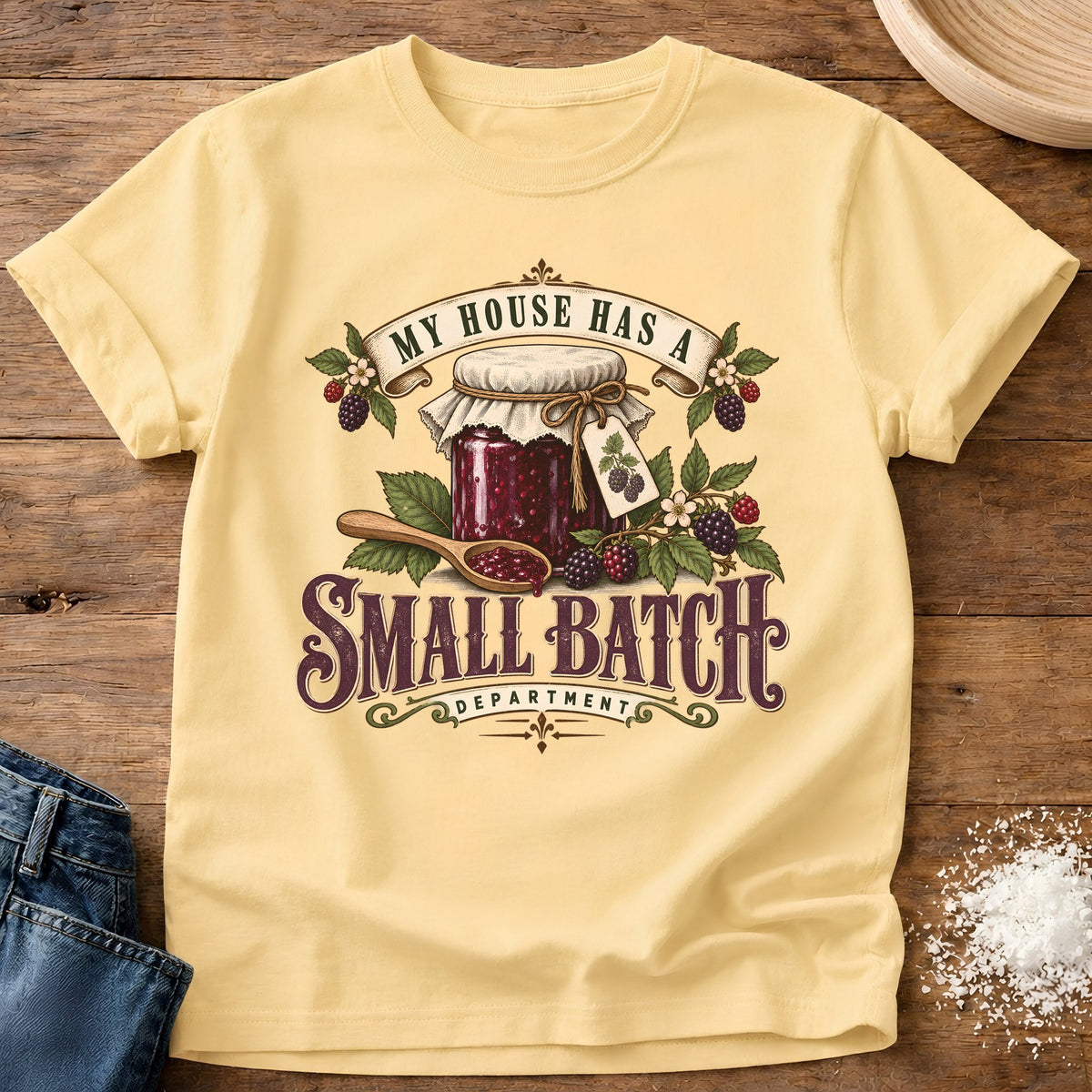 Knead More Fun Small Batch t-shirt in Butter