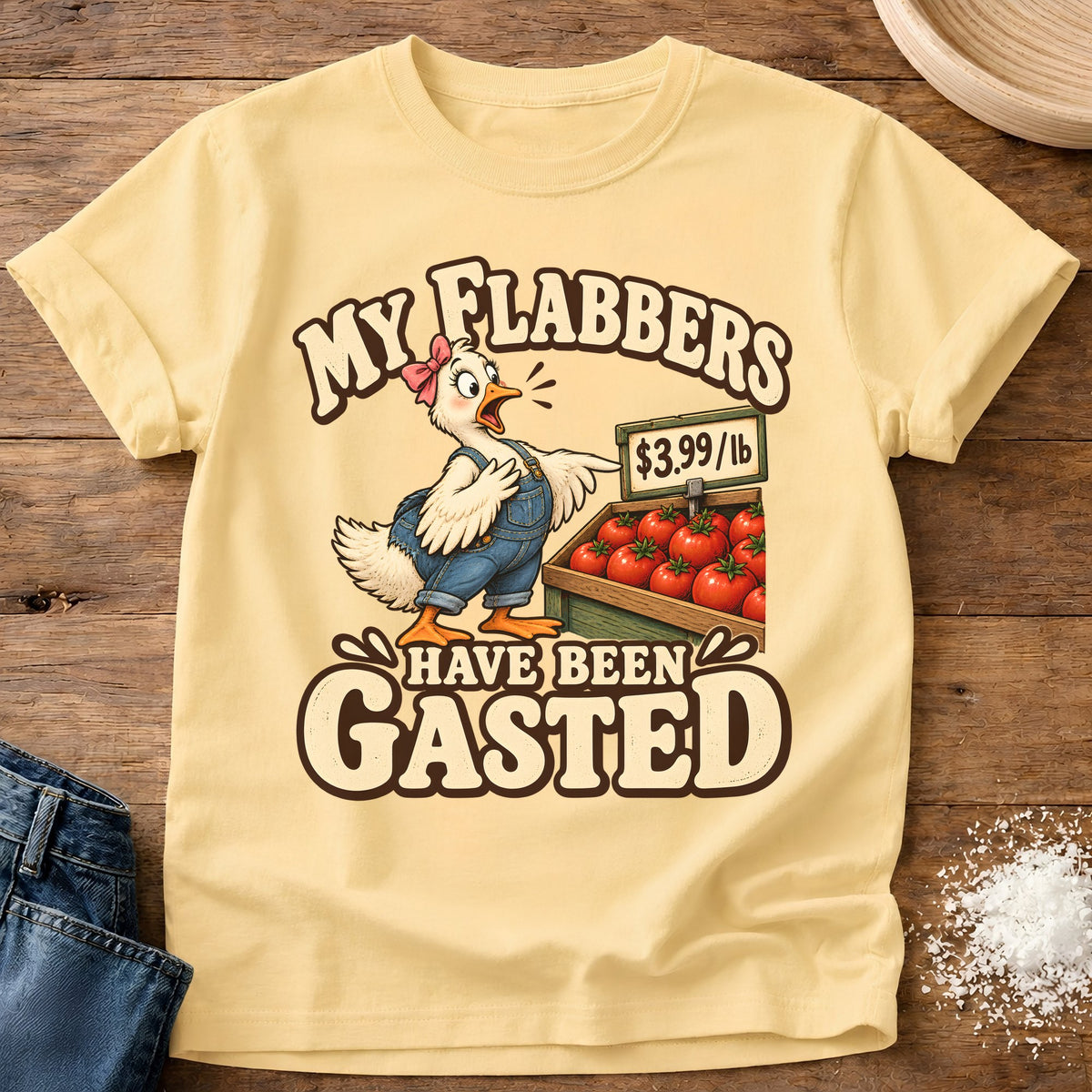 Knead More Fun Flabbergasted t-shirt in Butter