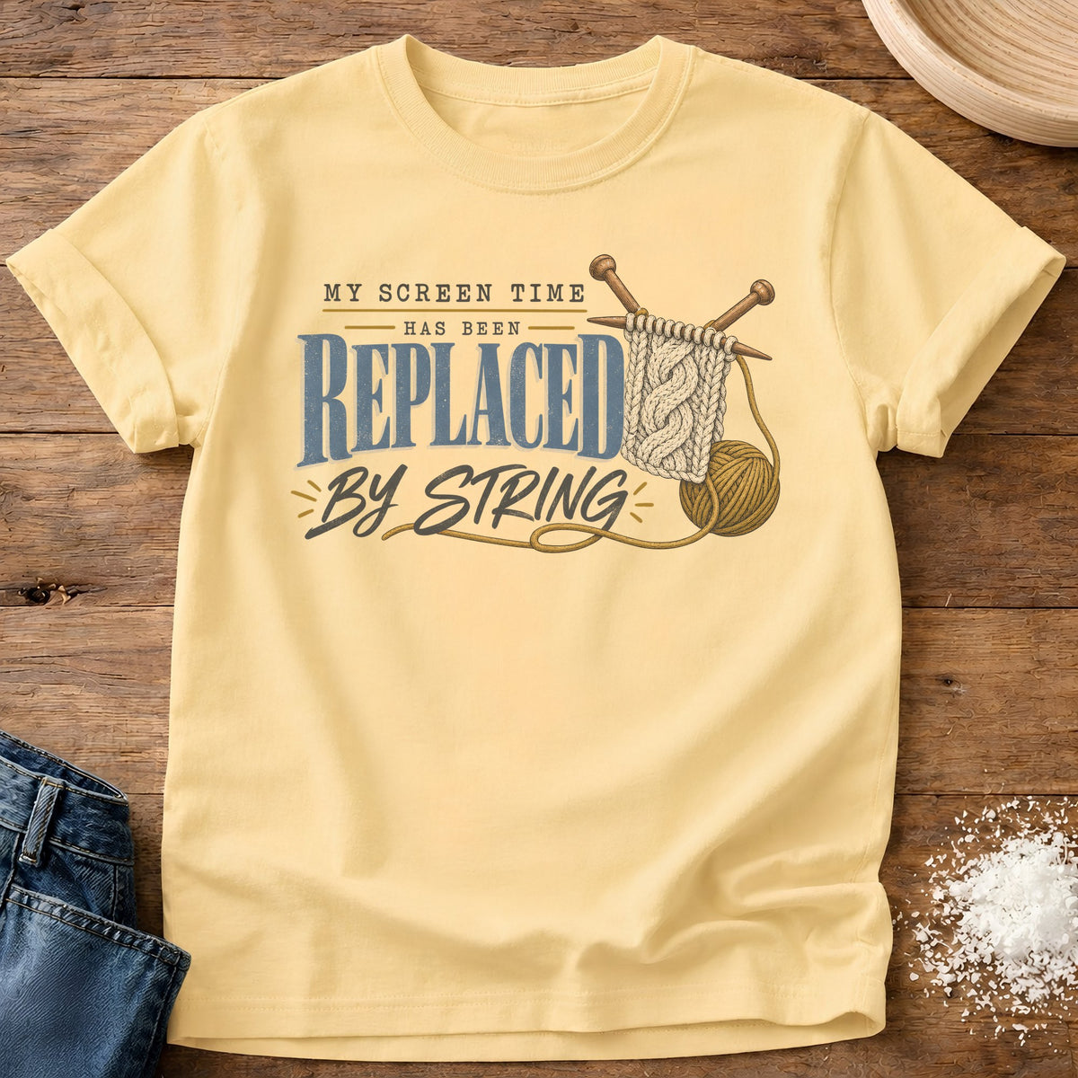 Knead More Fun String t-shirt in Butter