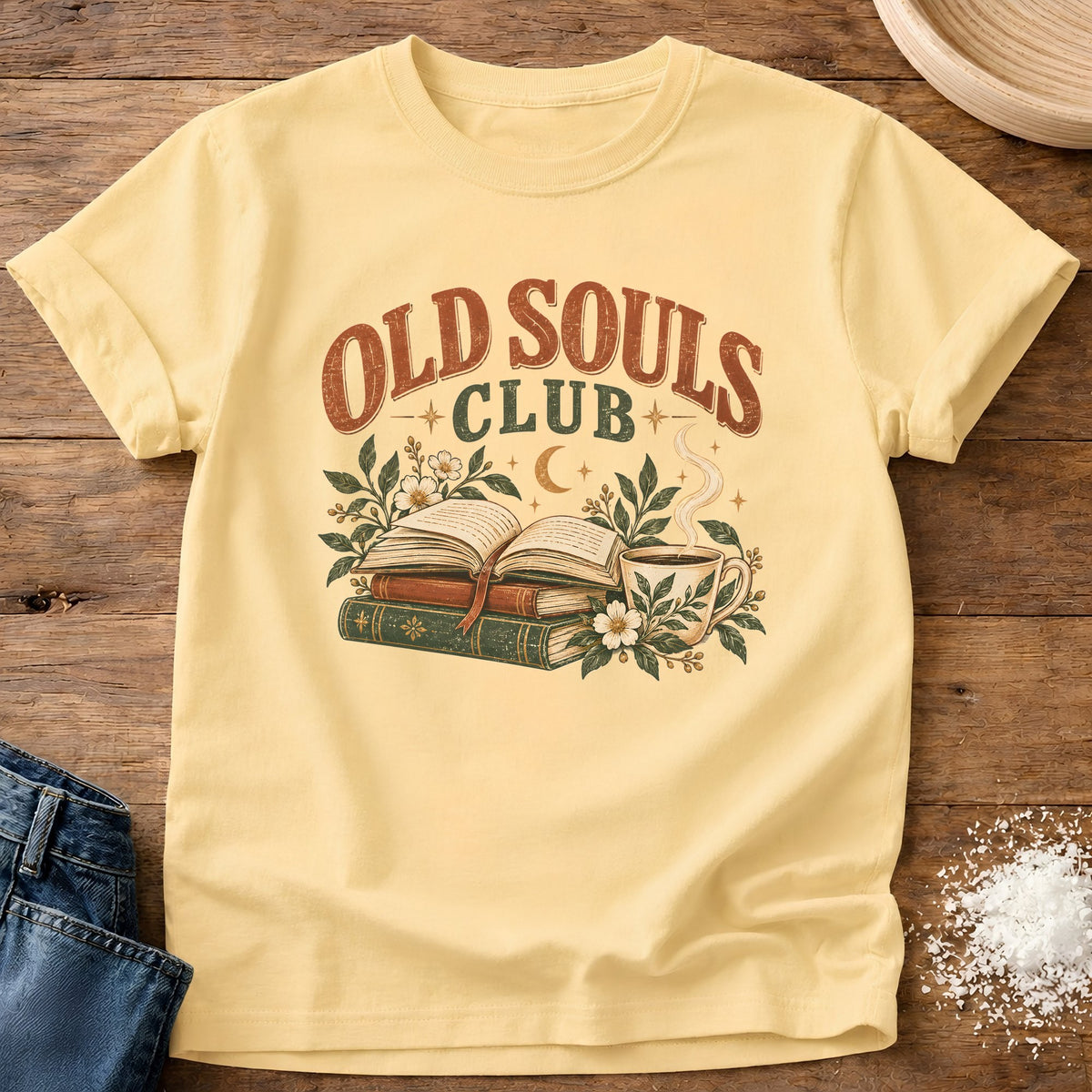 Knead More Fun Old Souls Club t-shirt in Butter