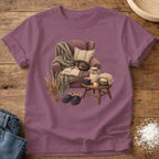 Knead More Fun Cat Nap Sourdough cozy t-shirt in Berry