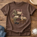 Knead More Fun Cat Nap Sourdough cozy t-shirt in Espresso
