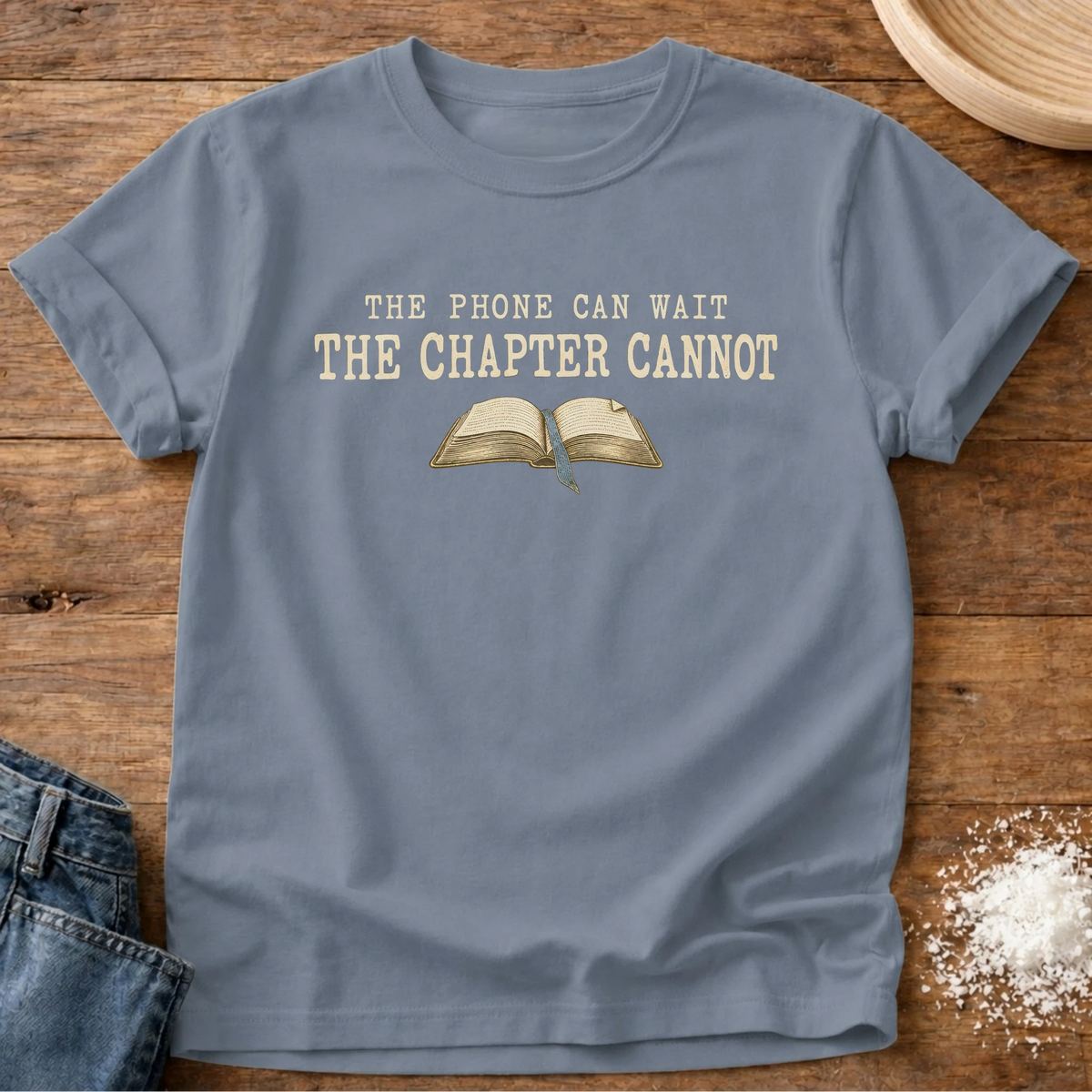 Knead More Fun Chapter Cannot Wait graphic t-shirt in Blue Jean