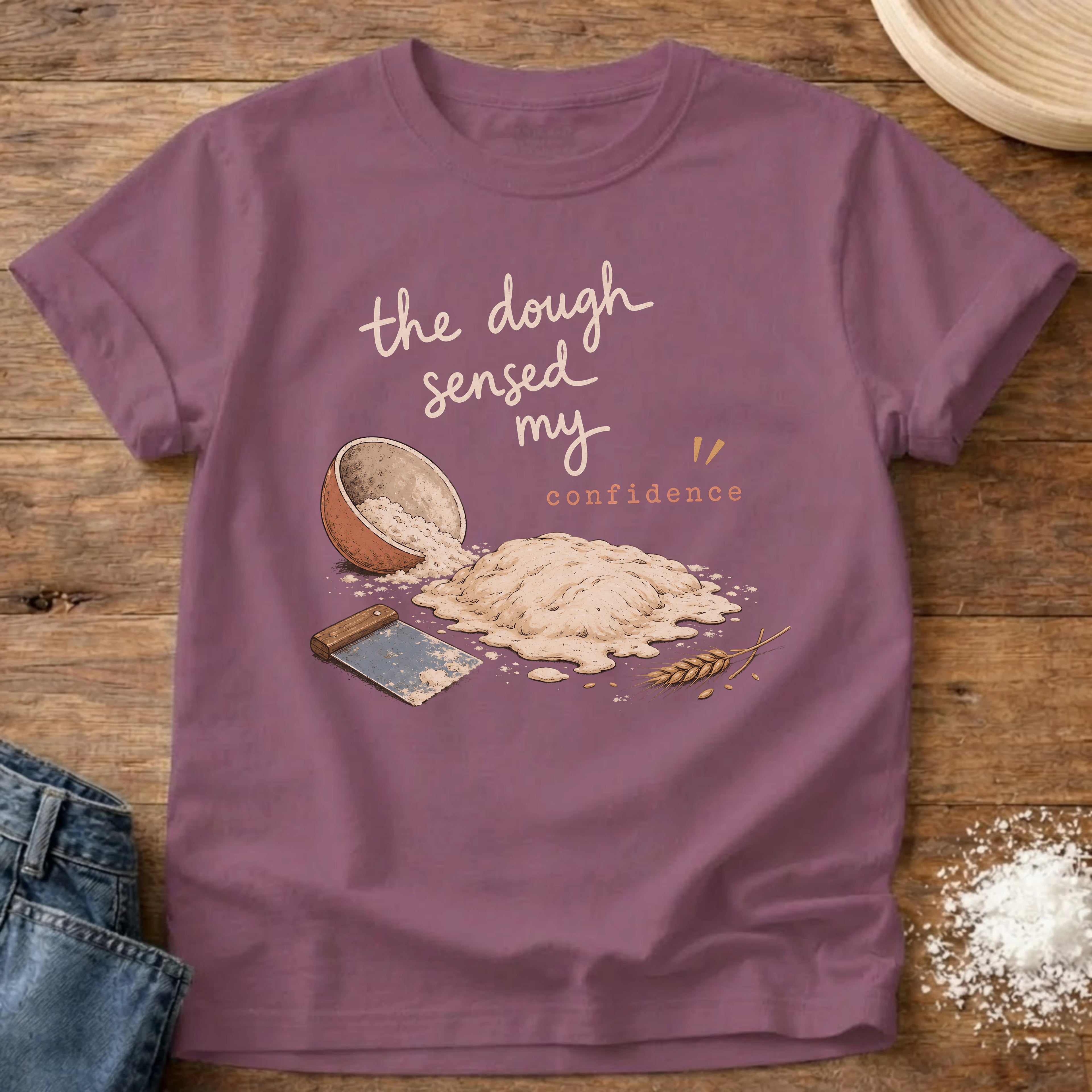 Knead More Fun Confidence sourdough t-shirt in Berry