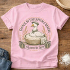 Knead More Fun Council of Unflappable Bakers Goose sourdough t-shirt in Blossom