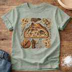 Knead More Fun Crumb Shot open crumb sourdough t-shirt in Bay