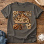 Knead More Fun Crumb Shot open crumb sourdough t-shirt in Pepper