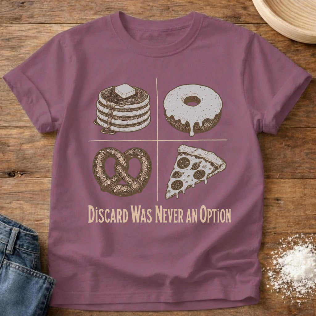 Knead More Fun Discard Was Never an Option Dark sourdough t-shirt in Berry